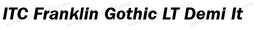 ITC Franklin Gothic LT Demi Italic字体转换
